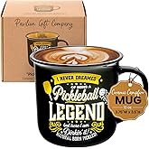 Pavilion Gift Company - Pickleball Legend - Ceramic 13-ounce Campfire Mug, Double Sided Coffee Cup, Pickleball Gifts For Women, Pickleball Gifts, 1 Count, 3.75 x 5 x 3.5-Inches, Black/Yellow
