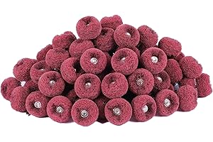YIEPET Grit 320,100Pcs Upgrades Abrasive Buffing Wheels,Wheels Burr for Rotary Tools-1/8(3mm) Shank,Rust Removal