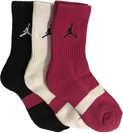 Jordan Kids 3Pack Crew Socks 10C3Y Shoe Size/ 57 Sock