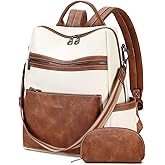 AGLOD Vegan Leather Laptop Backpack for Women 15.6 Inch Work Backpack Purse for Travel College