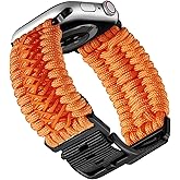 BINLUN Watch Band Compatible with Apple Watch 44mm 45mm 46mm 49mm, Braided Paracord Nylon Watch Strap Replacement Compatible with iWatch Ultra/Ultra 2 Series 10/9/8/7/6/5/4/SE/SE2/3/2/1 for Men