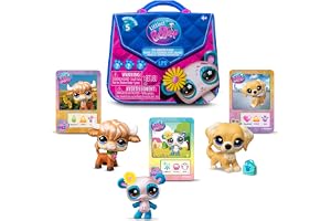 Littlest Pet Shop - Pet Surprise Three Pack - Series 5 - Gen 7 Authentic LPS Bobble Head Toy Figure, Collectible Toy Animal, Ages 4+
