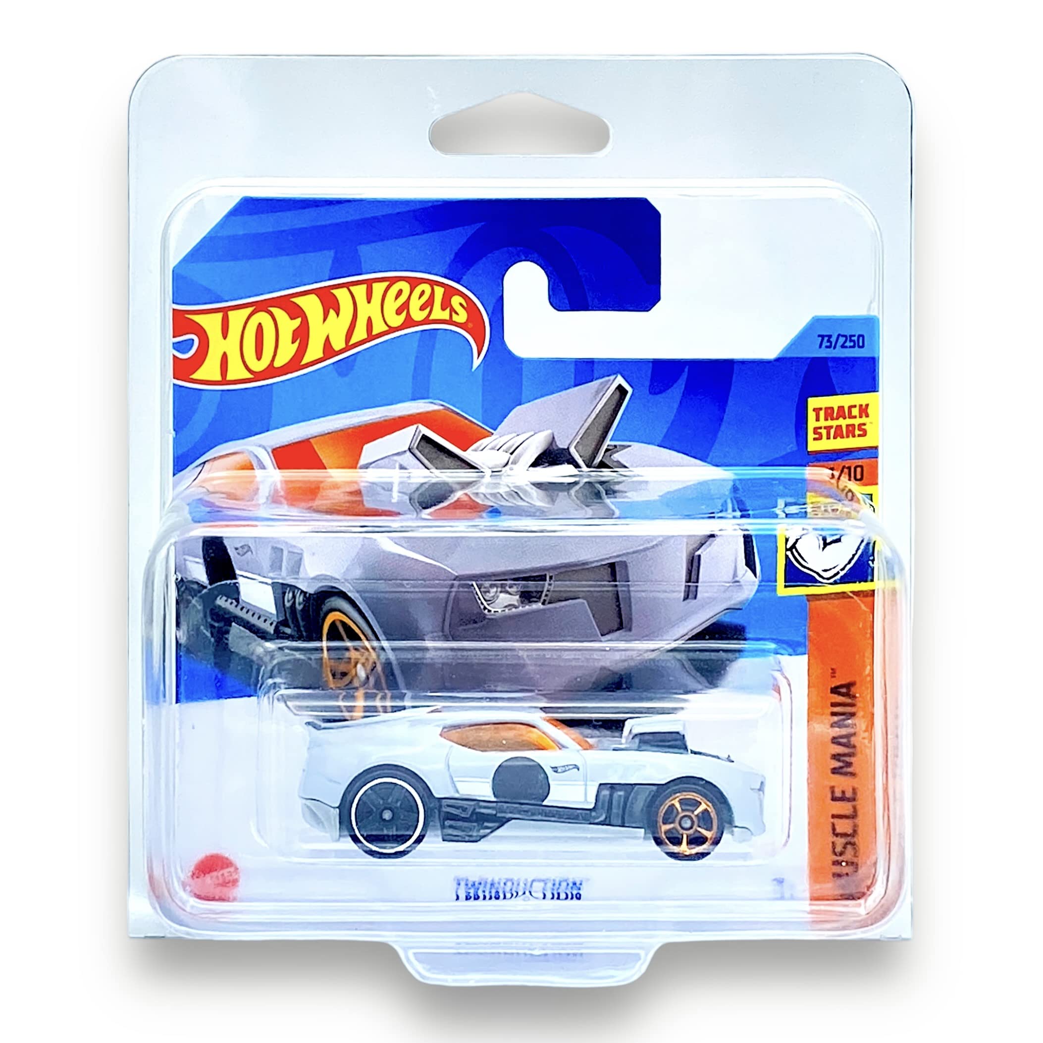 Hot Wheels Twinduction (Light Grey) 73/250 Muscle Maina - 2023-73/250 (Short Card) - COMES IN A KLAS CAR KEEPER PROTECTIVE COLLECTORS CASE - HKK88