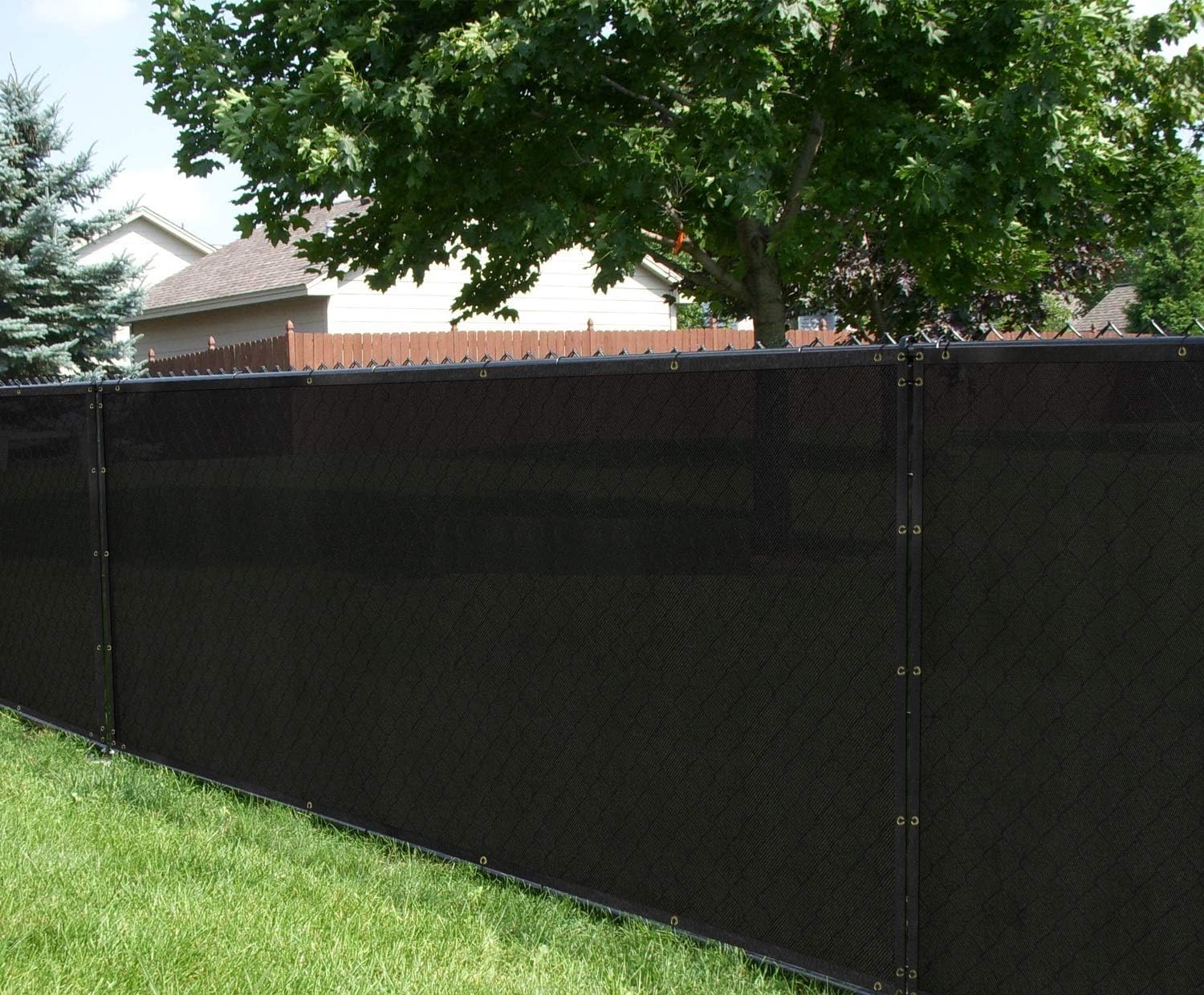 Patio Paradise 8' x 10' Black Fence Privacy Screen
