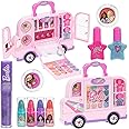 Barbie Car Makeup Kit for Girls, Real Washable Toy Makeup Set, Barbie Gift, Play Makeup and Pretend Play Toys, Perfect for Birthdays, Parties, Sleepovers & Makeovers, Ages 6 and up, by Townley Girl