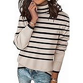 Zeagoo Women's Turtleneck Sweater Long Sleeve Spilt Hem Casual Knit Pullover Chunky Fall Winter Jumper Top 2026