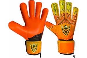 Keeperking Soccer Goalie Goalkeeper Gloves for Kids Boys Youth & Adult,Latex Strong Grip Palms with Removable Finger Spines Protection Children Football Gloves for Training/Match(Sizes 5-10,6 Styles)