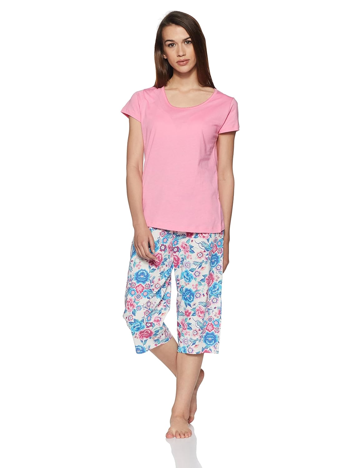 marks & spencer women's cropped print mix pyjama set
