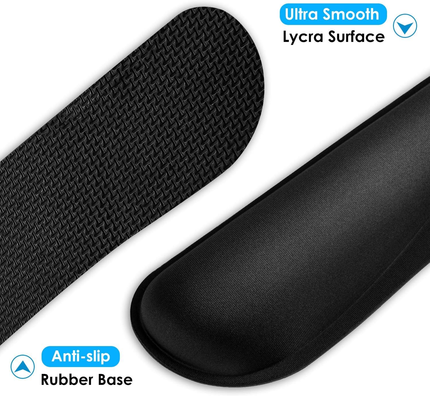 KTRIO 2-in-1 Keyboard Wrist Rest, Memory Foam Wrist Pad for Keyboard, Mouse Wrist Rest, Smooth Fiber Cushion Support, Ergonomic Sets for Easy Typing & Pain Relief for Computer, Laptop, Office & Home : Office Products