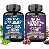 StrongVit Cortisol &amp; NAD Supplement Bundle (120 Capsules)