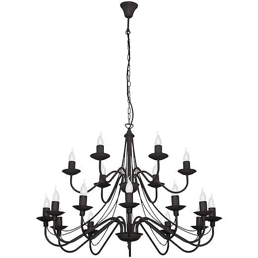 Two Tier Chandelier Antique Gruderzeit Styles Black Gothic Bx594