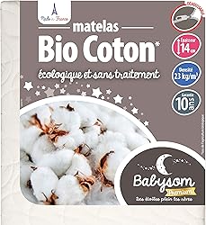 Matelas Bébé en coton Bio OEKOTEX Matelas Bébé en coton Bio OEKO TEX