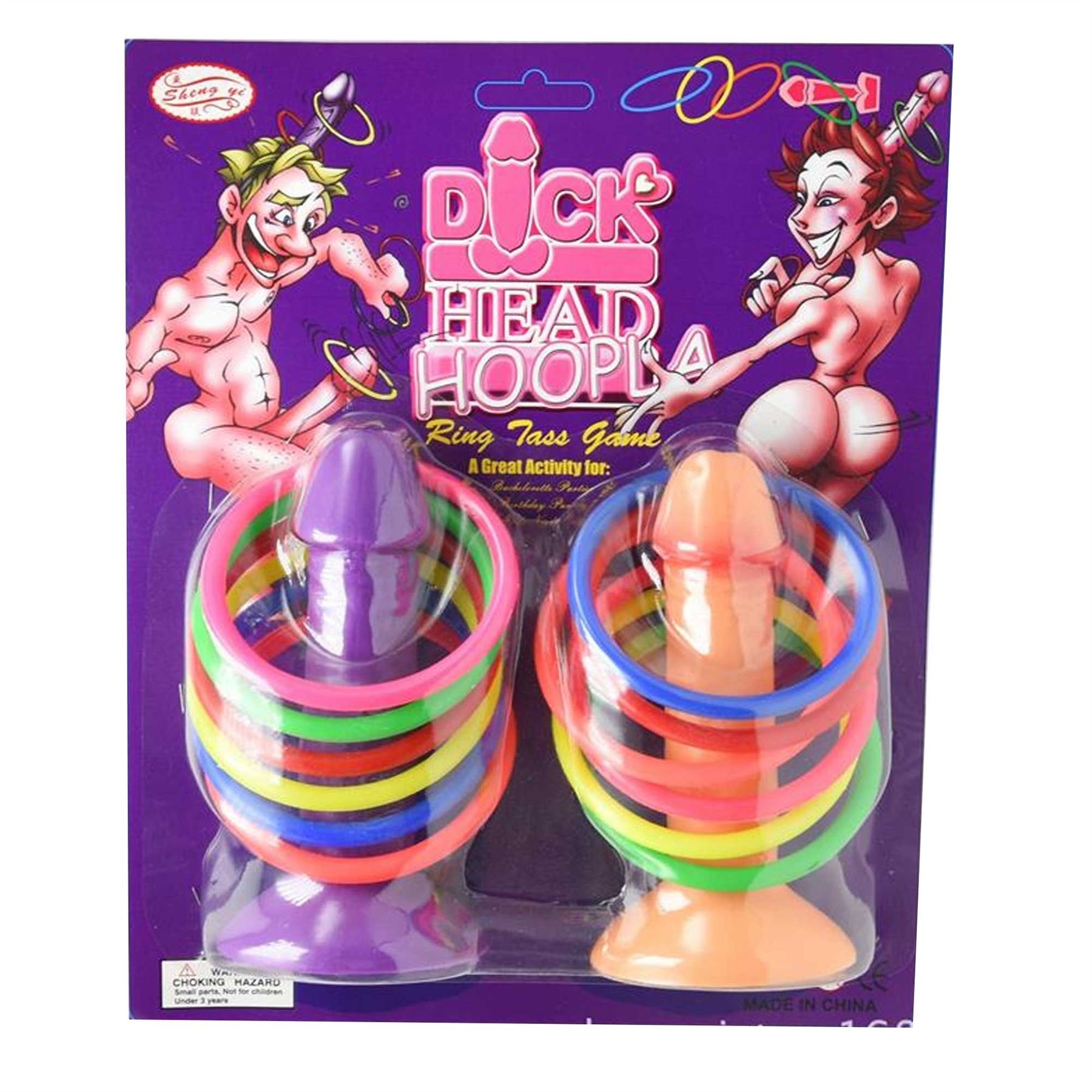 Shatchi Hen Night Games Willy Dick Head Hoopla 12 Ring Adult Toys Girls Night Out Naughty Fun Game Bachelorette Bridal Shower Party Game