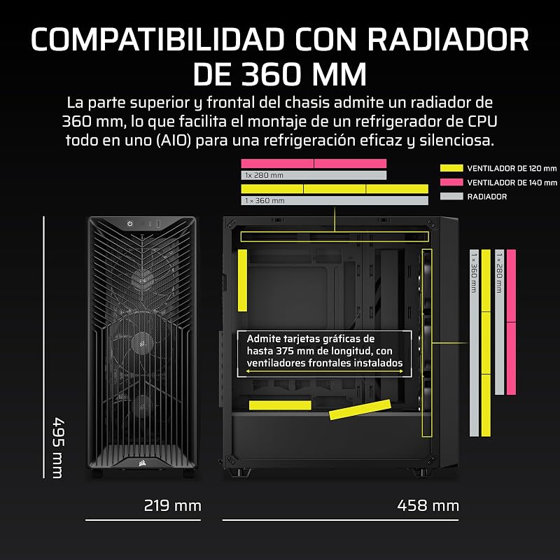 Caixa de PC 3200D RS Mid-Tower – Preto
