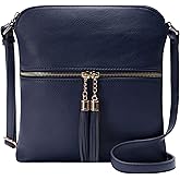 Solene Womens Lightweight Medium Crossbody Purse with Tassel, Perfect Size Crossbody Bags for Daily Use, travel