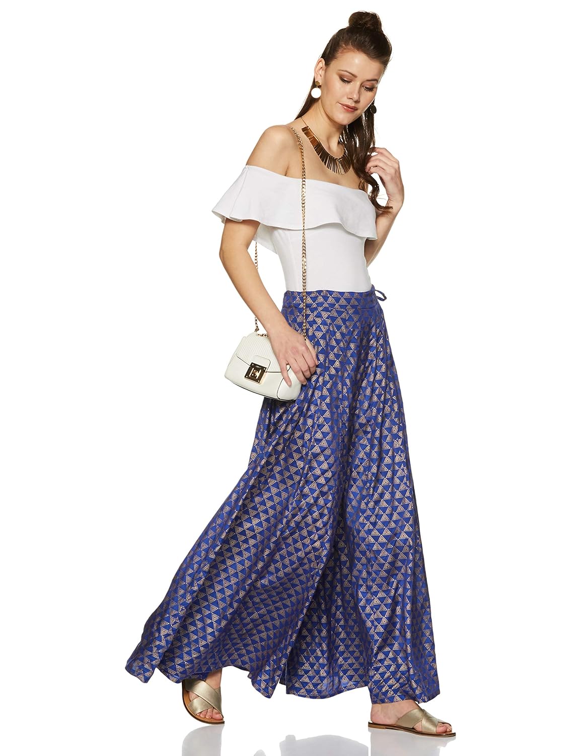 indigo women's synthetic palazzo bottom