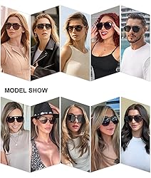 SOJOS Retro Trendy Aviator Polarized Sunglasses Men