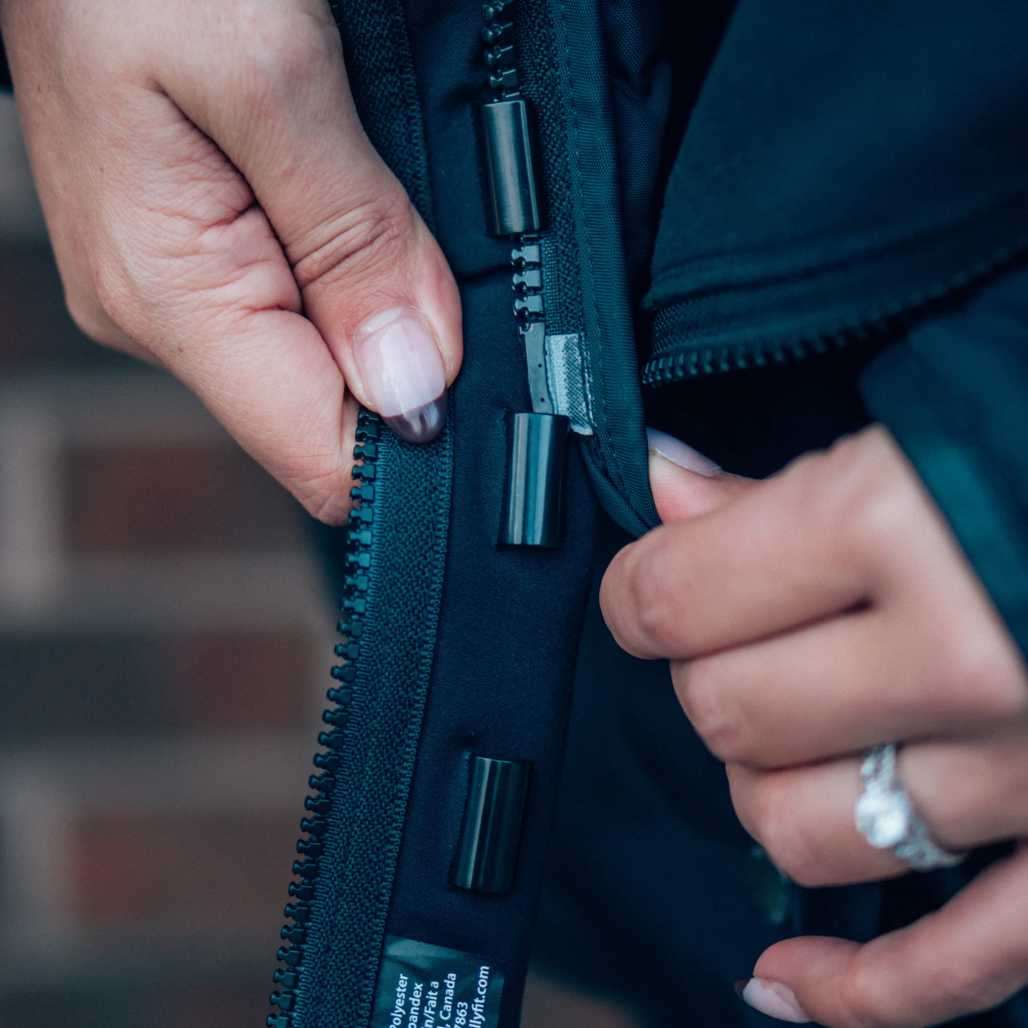 MakeMyBellyFit Universal Jacket Extender for Maternity and Babywearing, fits MOST zips, black, one-size