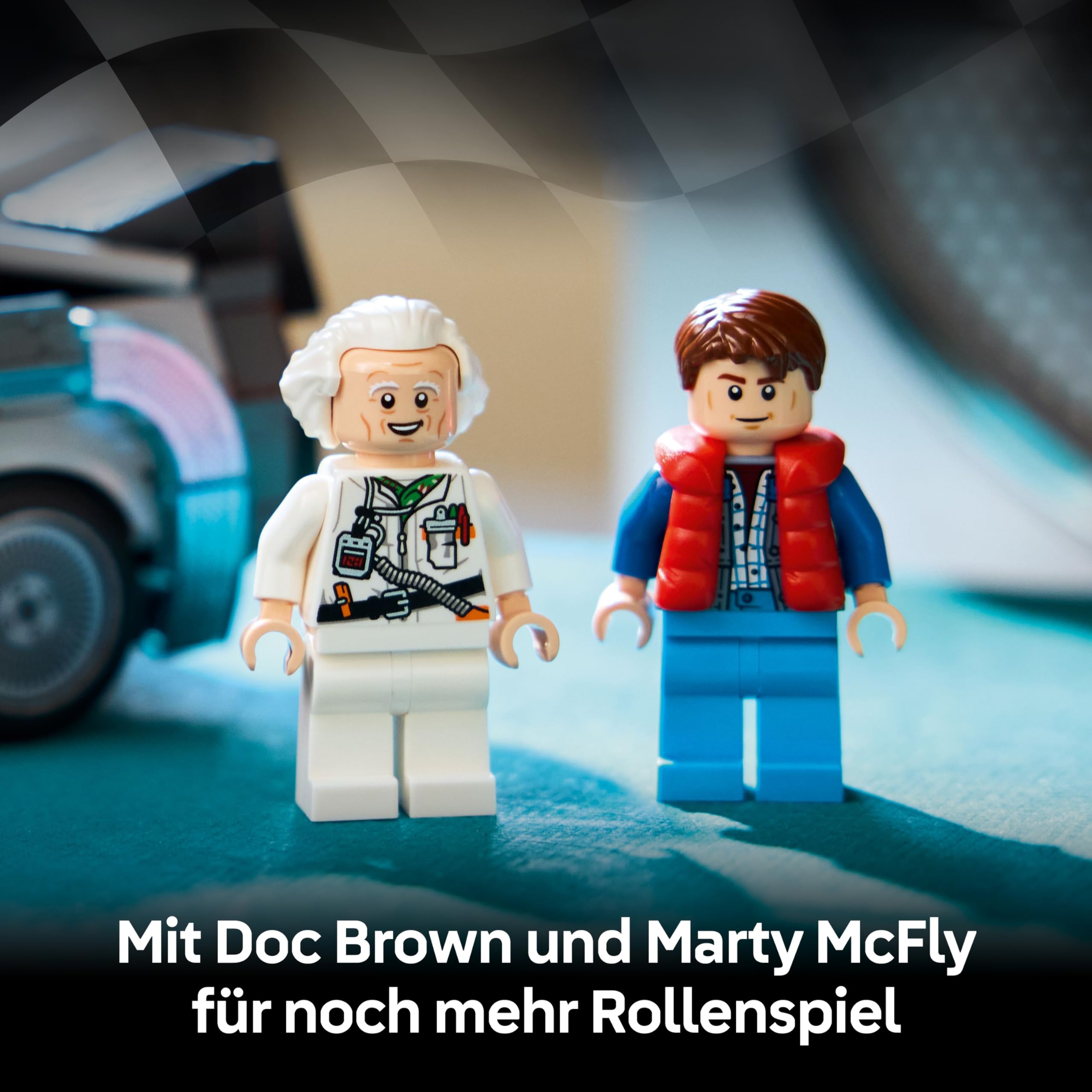 LEGO Speed Champions Zeitmaschine aus Zurück in die Zukunft - Kinder Spielzeug mit Automodell und 2 Minifiguren - Marty McFly und Doc Brown - Kreatives Geschenk für Kinder ab 9 Jahren - 77256 6