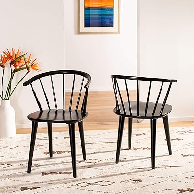 Safavieh Blanchard Country Farmhouse Black Spindle Chair