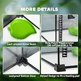 PawHut Glass Reptile Terrarium Medium 50x30x25cm with Thermometer view 5