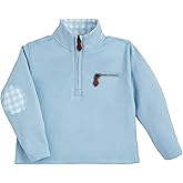 Mud Pie boys Mud Pie Children's Light Blue Quarter Zip
