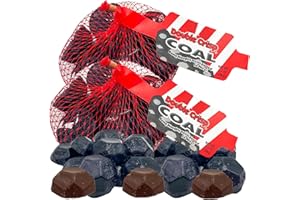 Sweetzo Double Crisp Chocolate Coal, Individually Wrapped Candy for Stocking Stuffers, Christmas Gag Gift (Pack of 2 Coal)