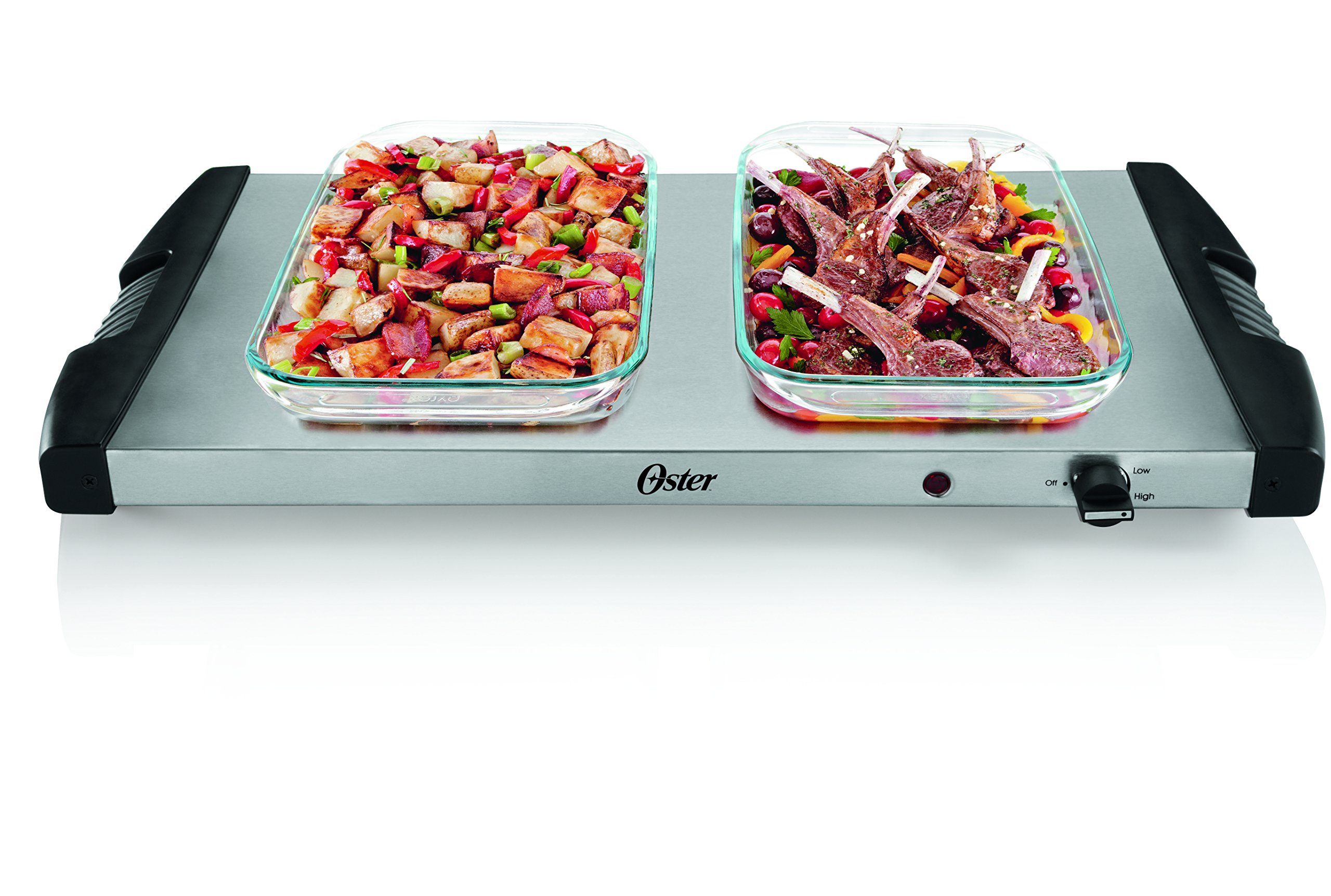 Oster Buffet Server, Triple Tray, 21/2 Quart, Stainless Steel