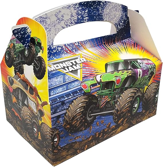 Monster Jam Birthday Party Supplies 4 Pack Favor Box Toys