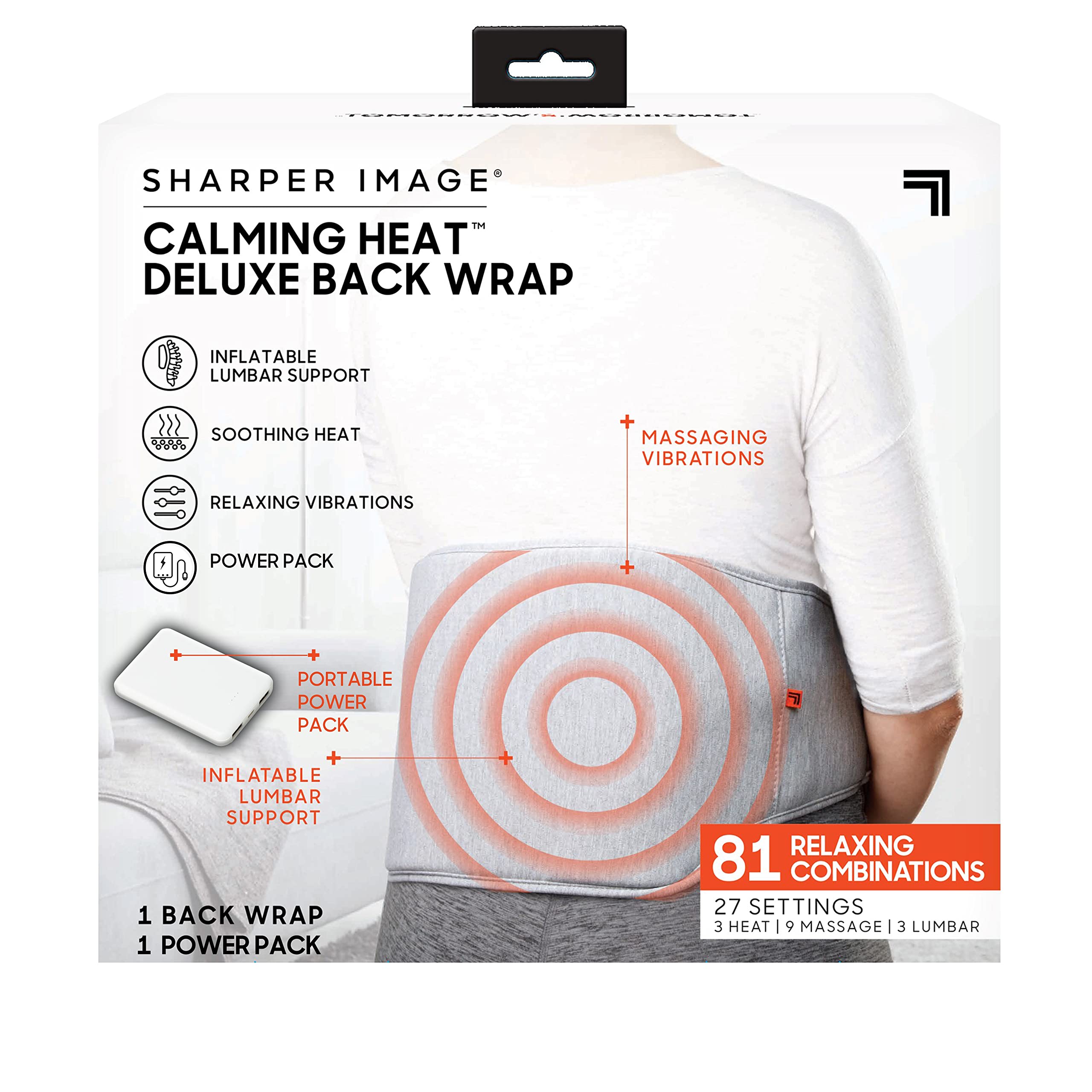 Mua Calming Heat Back Wrap by Sharper Image Cordless Electric Back