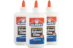 Elmer's Liquid School Glue, White, Washable, 7.625 Ounces, 3 Count Slime Kit