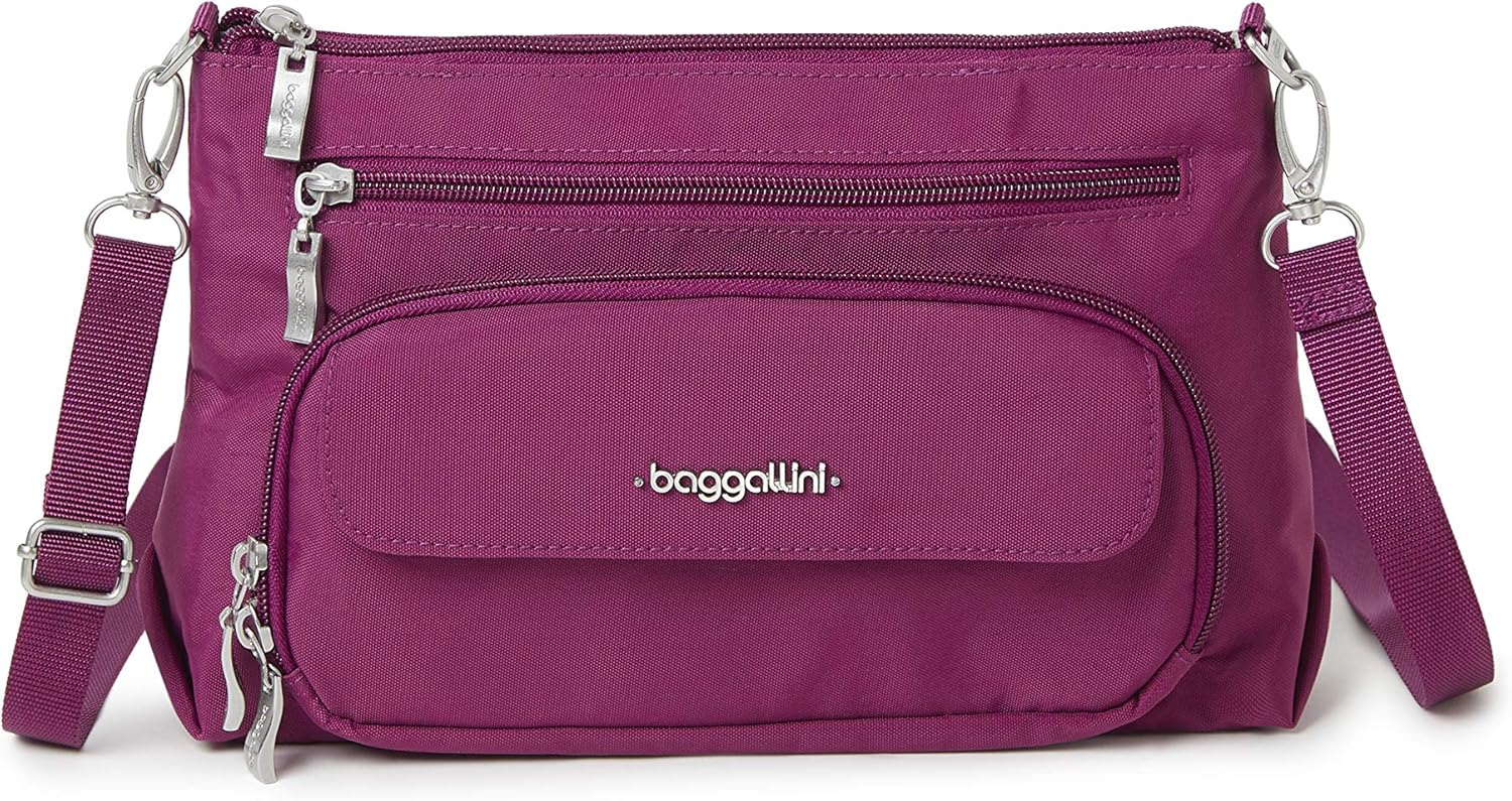 Baggallini Women's Original RFID Everyday Crossbody Bag, Wild Plum, One