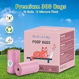 Nineaccy Biodegradable Pink Dog Poo Bags with Lavender Scent Dispenser 300 view 3