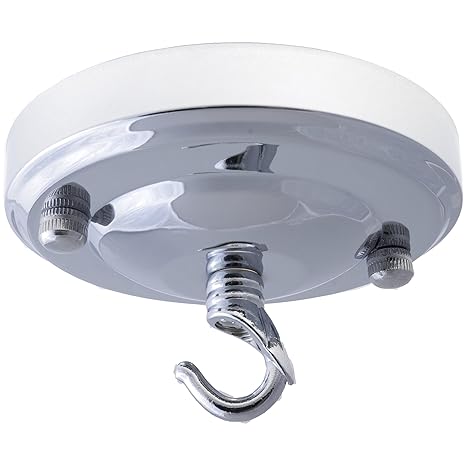 Vintage Period Styled Complete Metal Ceiling Rose With Chain Hook