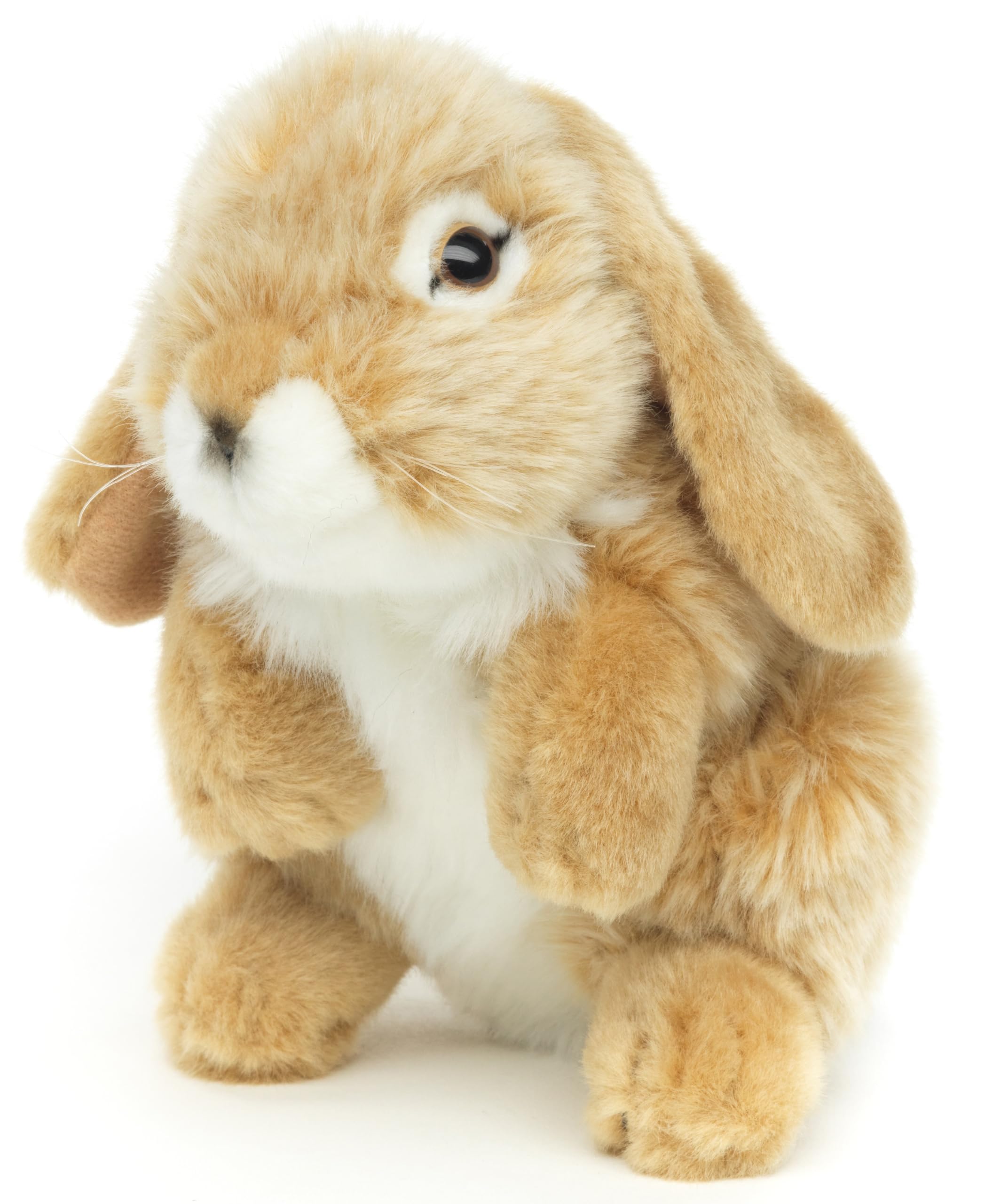 Uni-Toys – Aries rabbit, standing (beige) – 18 cm (height) – plush rabbit, cuddly toy