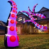Danxilu 14 FT Giant Halloween Inflatables Octopus Tentacles Decorations | Built-in LED Lights, Scary Blow Up Kraken Tentacle Halloween Outdoor Decor for Roof Window Yard Lawn Party, Holiday Gift