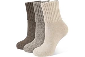 CLOSEMATE Womens Winter Boots Socks Warm Thick Gift for Women Thermal Full Cushioned Crew Socks 3 Pairs