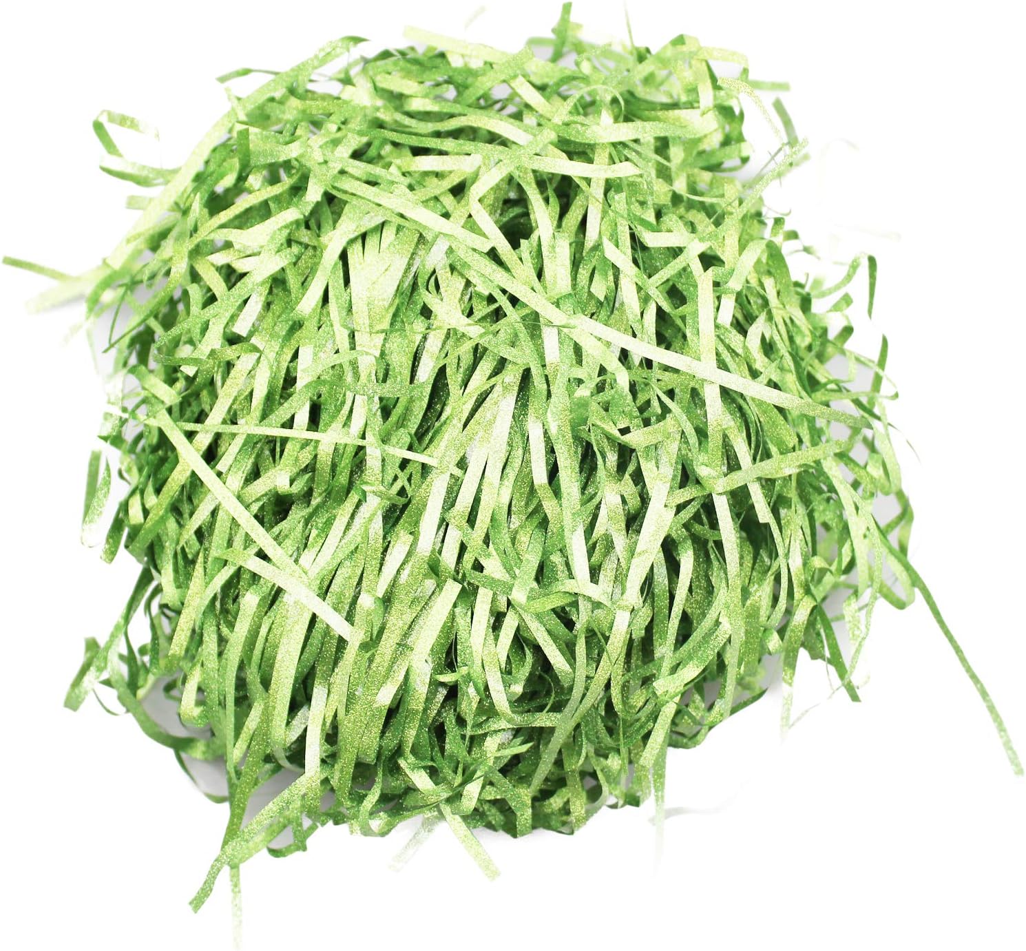 LJY 100g Green Glitter Shredded Paper for Gift Boxes, Iridescent Hamper Filling Tissue Paper - Image 4