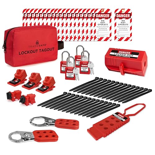 TRADESAFE Electrical Lockout Tagout Kit - Hasps, Clamp on and Universal ...
