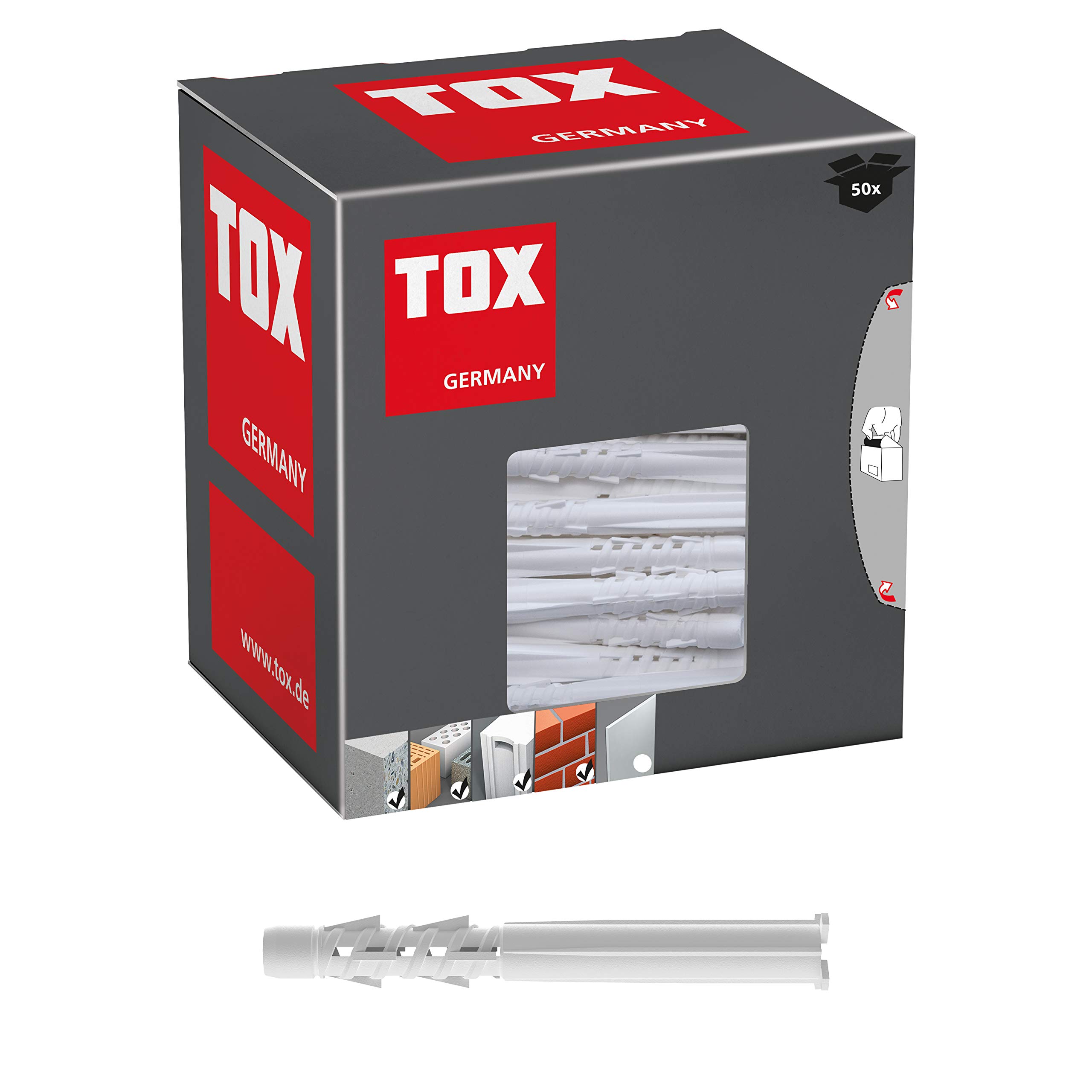 TOX all purpose frame dowel Tetrafix XL 8 x 80 mm, 50 pieces, 021100101