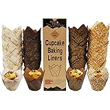 Bake Choice Nordic Paper 200pcs Tulip Cupcake Liners for baking cups with four fancy designs EU Parchment paper Standard Size