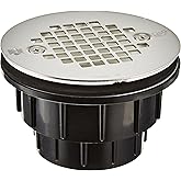 Soux Chief Sioux Chief 825-2A 2 Inch ABS Shower Drain with Screw On Stainless Steel Strainer Socket, No Size, Stainless-Steel