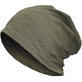 choshion 100% Cotton Thin Summer Slouchy Beanie Hat for Women Men Chemo Cap | Ultra Lightweight ,Soft ,Itch-Free Cotton Beanies ,Oversizes T-shirt Hats Slouch Baggy Daily Caps ,Spring Summer Fall Winter