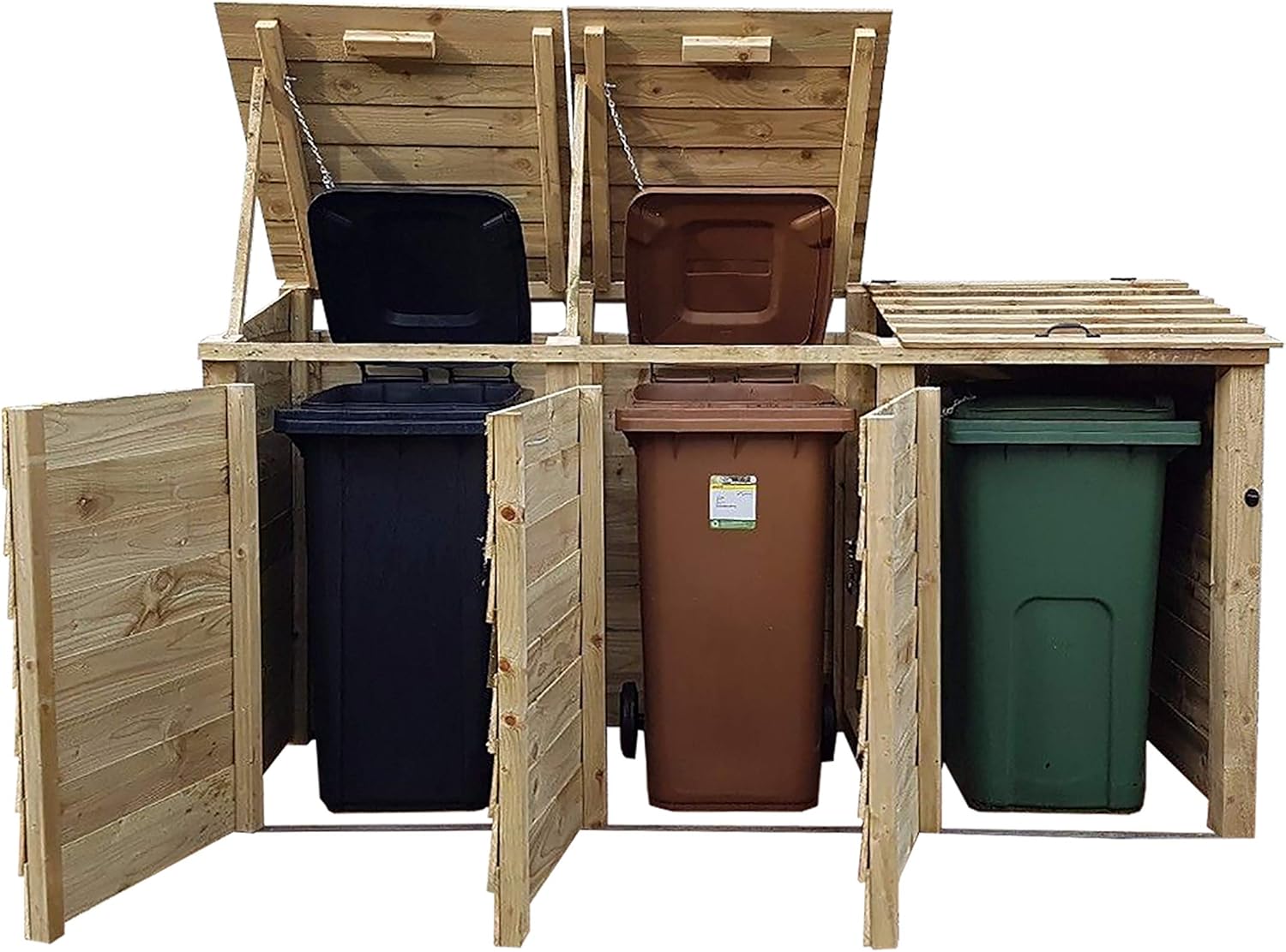 Wheelie Bin Storage Pressure Treated Garden Recycling Store Lid Shed