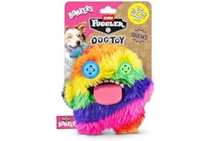 Bonkers FUGGLER Oogah Boogah Squeaky & Plush Dog Toy for Playtime, Multi-Color, 8 inches