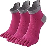 SPST 3 Pairs Toe Socks, Coolmax Five Finger Ankle Socks, Athletic Running Socks for Men and Women