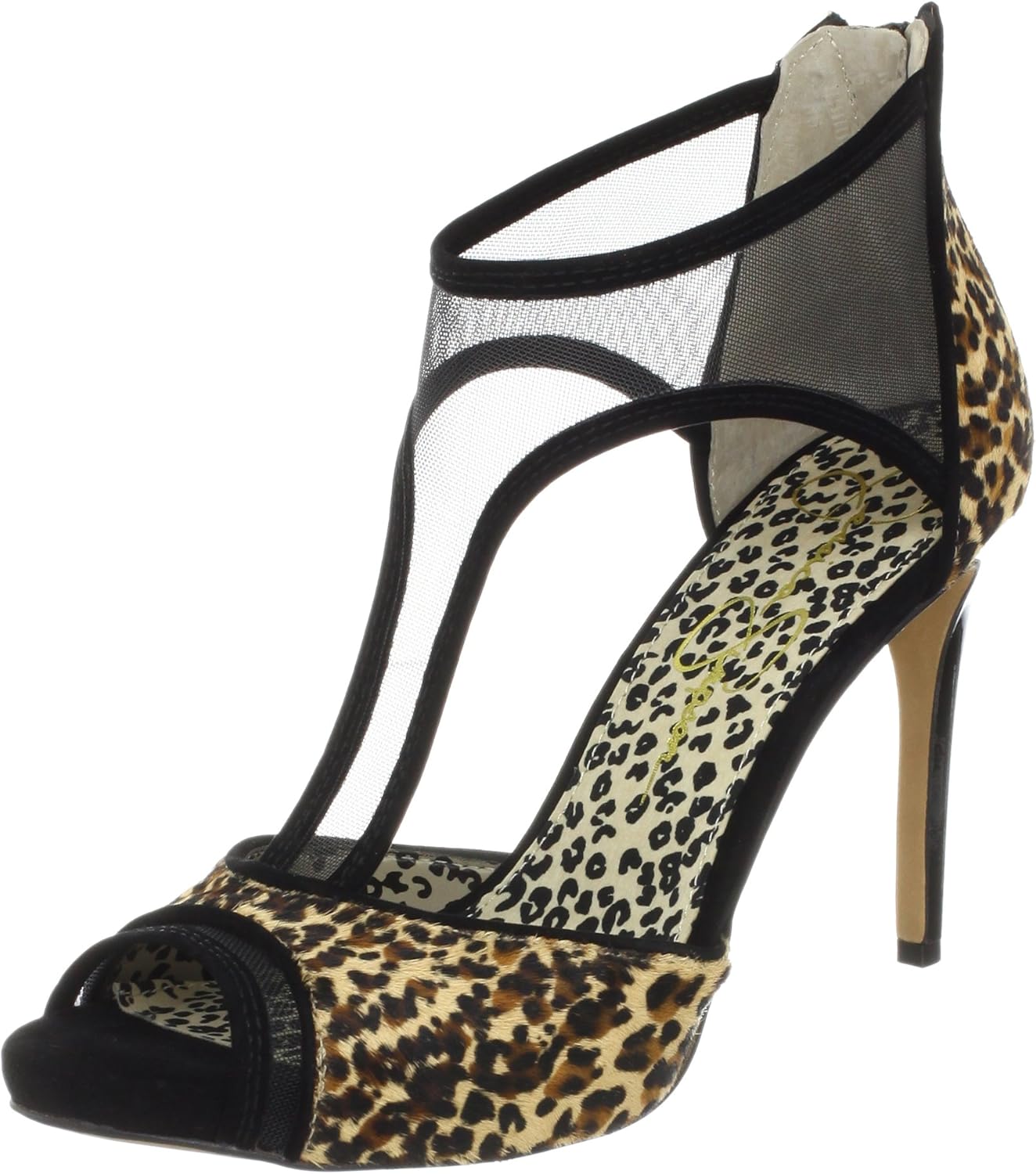 jessica simpson black leopard heels