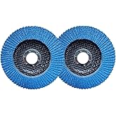 ROZZLOOM Zirconia Flap Discs 4 1/2 for Angle Grinder - 60 Grit Grinding Wheel, Sanding Disc with 7/8" Arbor - 4.5 Inch Flap Disc for Wood/Metal/Stainless Steel Sanding