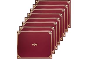 MATICAN Certificate Holders, 25-Pack Certificate Covers for Letter Size 8.5 x 11 Inch Paper, Certificate Folders, Red, 9 x 11.5 Inches