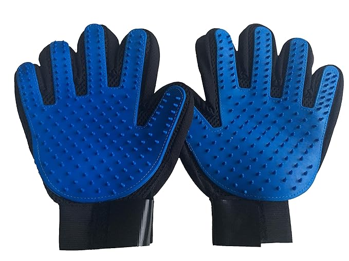 barf-alarm Fellpflegehandschuh Premium Set 2 STK. Haustier Bürste Handschuhe Fellpflege - Profi Fellpflege-Handschuh Massage 